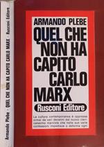 Quel che non ha capito Carlo Marx