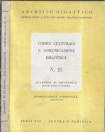 Quaderni di sociologia dell'educazione N. 25 1973