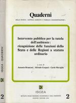 Intervento pubblico per la tutela dell'ambiente: ricognizione delle funzioni dello Stato e delle Regioni a statuto ordinario