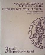 Annali della Facoltà di lettere e filosofia. Università degli studi di Perugia. Volume XVI 1978-1979 - Volume XVII 1979-1980