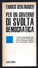 Per un governo di svolta democratica