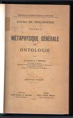 Metaphysique generale ou ontologie