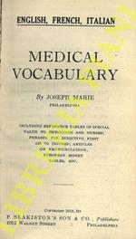 Medical Vocabulary. English, French, Italian