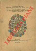 Manoscritti - Autografi - Incunaboli - Legature - Libri d'interesse emiliano - Libri figurati del secolo XVIII. Vendita all'asta. Modena 27 maggio 1928