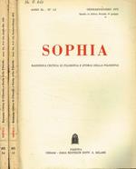 Sophia. Rassegna critica di filosofia e storia della filosofia. Anno XL, fasc.1/2 e 3/4, 1972