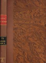 Journal des économistes. Revue mensuelle de la science économique et de la statistique. 81 année, 6e serie, tome LXXII, aprile/giugno 1922