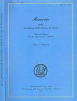 Memorie della Accademia delle Scienze di Torino. Classe di Scienze fisiche, Matematiche e Naturali. Serie V, volume 29