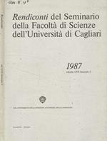 Rendiconti del Seminario della Facoltà di Scienze dell'Università di Cagliari. Vol.LVII fascicolo 2, 1987