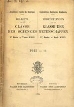 Bulletin de la classe des sciences. 5e série, tome XXXI 1945, fasc.12