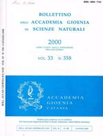 Bollettino dell'Accademia Gioenia di scienze naturali. Vol.33, n.358, anno 2000