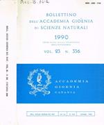 Bollettino dell'Accademia Gioenia di scienze naturali. Vol.23, n.336, 1990