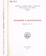 Accademia di scienze lettere e belle arti degli zelanti e dei dafnici. Memorie e rendiconti serie III- vol.VI, 1986