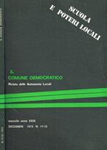 Il Comune democratico. Rivista delle Autonomie Locali. Anno XXIX n.11/12 dicembre 1974