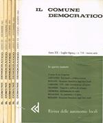 Il comune democratico. Rivista delle autonomie locali. Anno XX, 1965, n.7/8, 9, 10, 11, 12