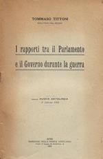 I rapporti tra il Parlamento e il Governo durante la guerra