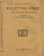 Bullettino senese di storia patria. Anno LXVI (Terza Serie anno XVIII) 1959