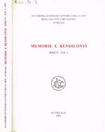 Accademia di scienze lettere e belle arti degli zelanti e dei dafnici. Memorie e rendiconti serie IV- vol.I, 1991