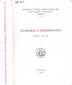 Accademia di scienze lettere e belle arti degli zelanti e dei dafnici. Memorie e rendiconti serie III- vol.VIII, 1988