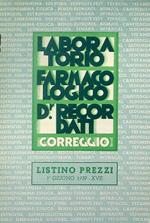 La Laboratorio farmacologico Dr. Recodati: Correggio: listin prezzi: 1° giugno 1939