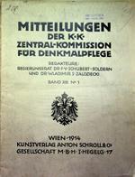 Mitteilungen der K.K. Zentral-Kommission für Denkmalpflege: Band XIII (1914) - Nr. 1-12