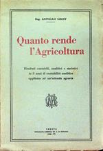 Quanto rende l'agricoltura: risultati contabili, analitici e statistici in 3 anni di contabilita analitica applicata ad un'azienda agraria