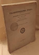 PALAEONTOGRAPHIA ITALICA memorie di paleontologia fondate da Mario Canavari  