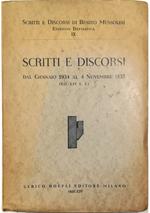 Scritti e discorsi Dal gennaio 1934 al 4 novembre 1935 (XII-XIV E. F.)