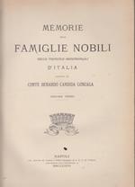 Memorie delle famiglie nobili delle province meridionali d'Italia Volume Terzo Napoli e Sicilia