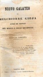 Nuovo galateo di Melchiorre Gioja autore del trattato Del merito e delle ricompense