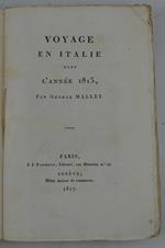 Voyage en Italie dans l'année 1815…