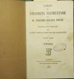 Corso di filosofia elementare per D. Giacomo Balmes Prete