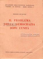 Il problema della democrazia dopo l'unità