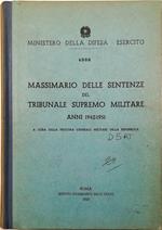 Massimario delle sentenze del Tribunale Supremo Militare anni 1942-1951