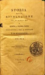 Storia della rivoluzione del 20 marzo 1815 o quinta, e ultima parte dell'istoria del brumajo e di Buonaparte