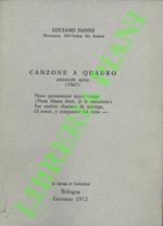 Canzone a quadro. Antistrofe epica (1965).