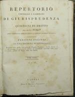 Repertorio universale e ragionato di giurisprudenza e quistioni di diritto