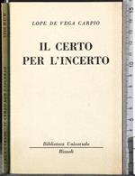 Il certo per l'incerto