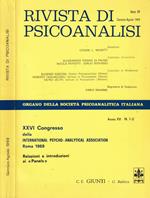 Rivista di psicoanalisi anno XV, n 1-2, gennaio-agosto 1969