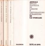 Annali della facoltà di lingue e letterature straniere di Ca' Foscari, XIV, numero 1-2, 3, 4, 1975