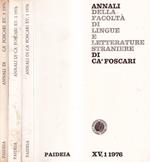 Annali della facoltà di lingue e letterature straniere di Ca' Foscari, XV, numero 1, 2, 3, 1976