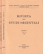 Rivista degli studi orientali anno 1976, vol L, fasc I-II, III-IV