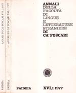 Annali della facoltà di lingue e letterature straniere di Ca' Foscari, anno XVI, numero 1, 2, 1977
