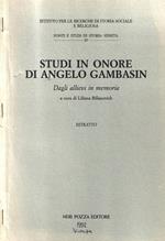 Studi in onore di Angelo Gambasin