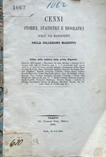 Cenni storici, statistici e biografici scelti dai manoscritti della Collezione Mazzetti