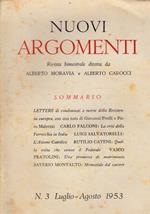 Nuovi Argomenti, luglio  agosto 1953