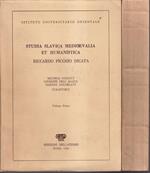 Studia slavica mediaevalia et humanistica Riccardo Picchio dicata