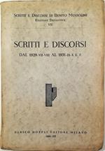 Scritti e discorsi Dal 1929-VII-VIII al 1931-IX-X E. F