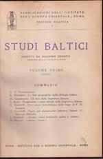 Studi baltici Volume primo (1931)