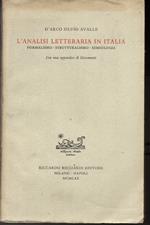L' analisi letteraria in Italia Formalismo - Strutturalismo - Semiologia Con un'appendice di Documenti
