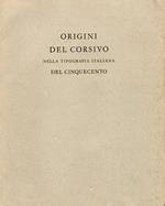 Origini Del Corsivo Nella Tipografia Italiana Del Cinquecento